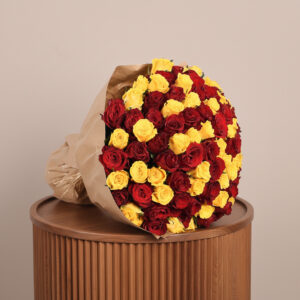 Blushing Sunset Roses Bouquet - EM 86