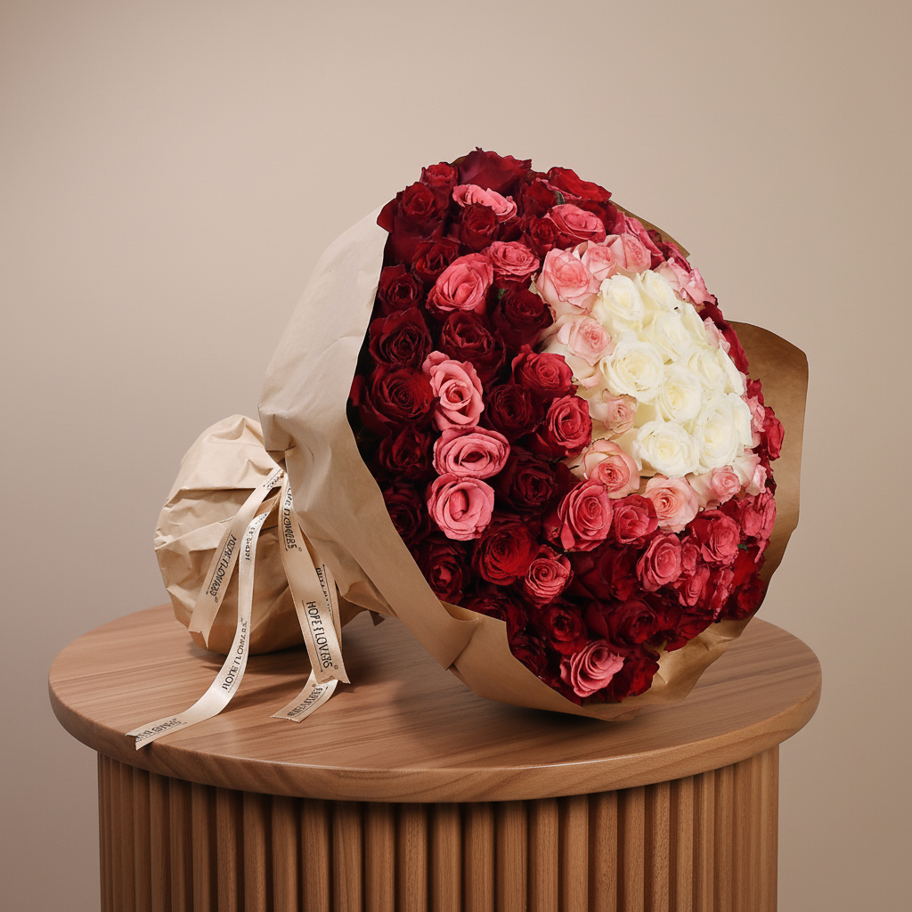 Cherry Cloud Roses Bouquet - EM 89 - Image 2