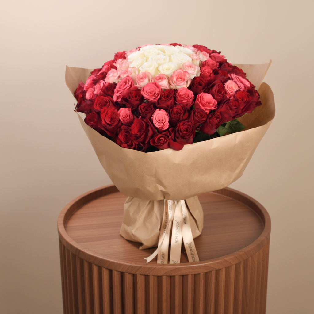 Cherry Cloud Roses Bouquet - EM 89 - Image 4