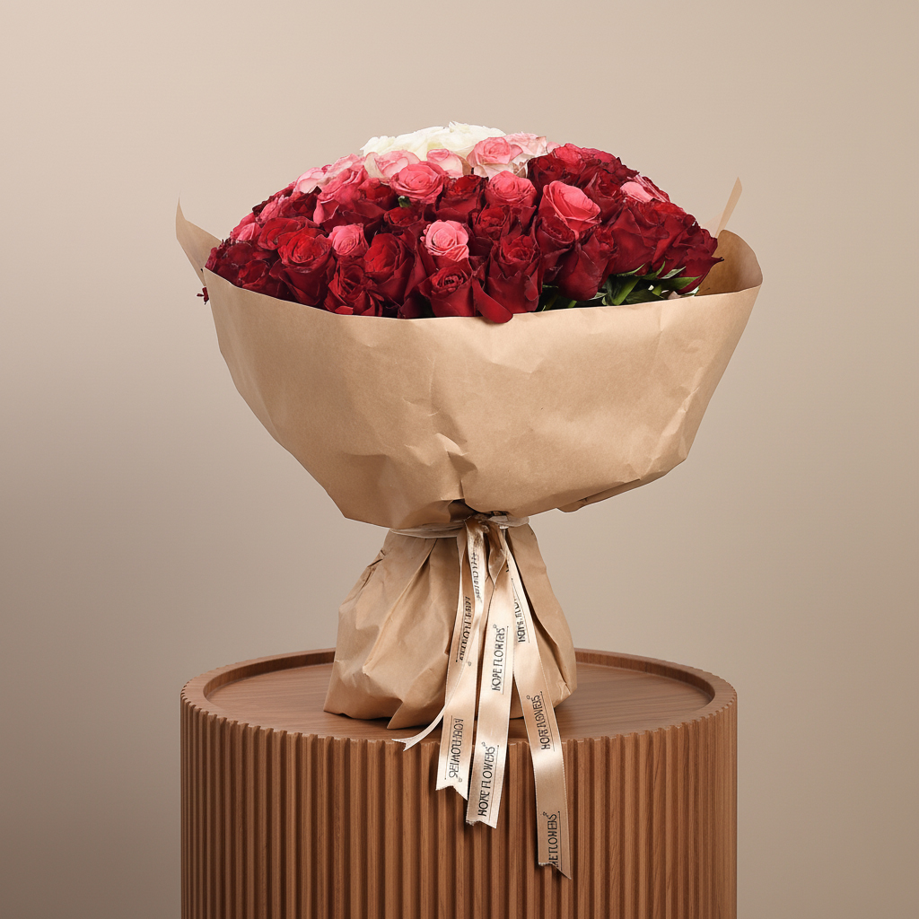 Cherry Cloud Roses Bouquet - EM 89 - Image 3