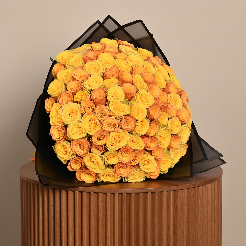 Golden Petal Roses Bouquet - EM 93 - Image 2