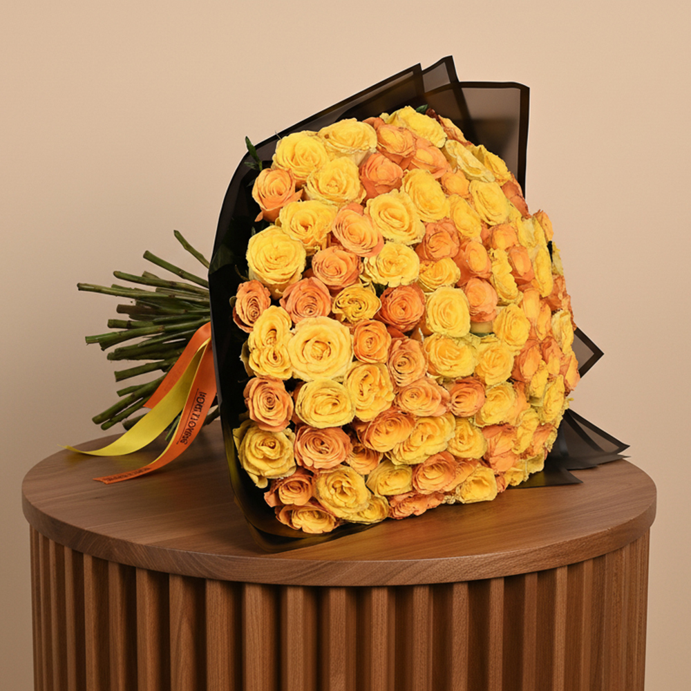 Golden Petal Roses Bouquet - EM 93 - Image 3